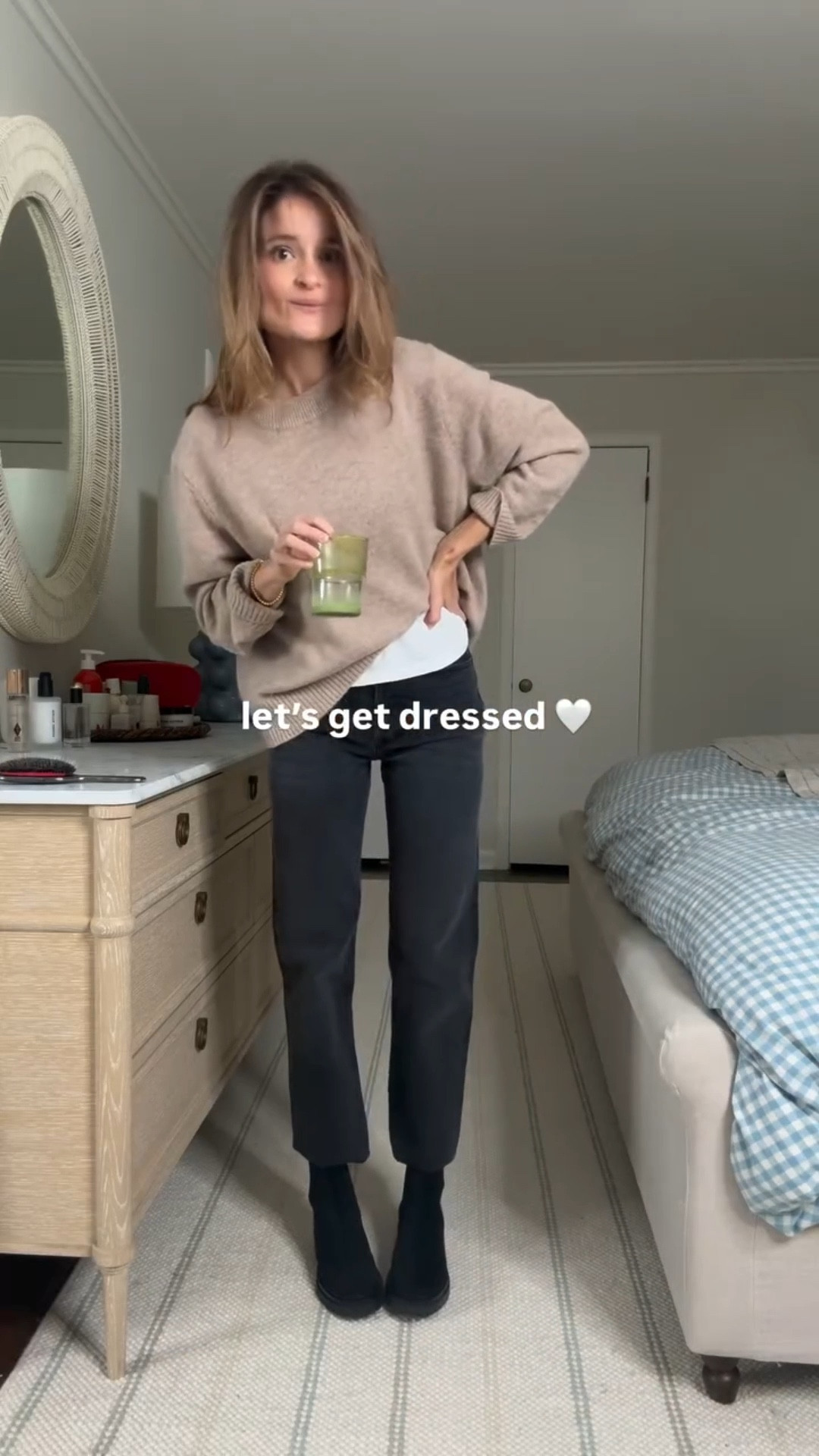 One of my outfits that’s you loved most last week! Wanted to share again in case you missed it. I’m watching again I just love the look of these Black AGOLDE 90’s with cropped just above these beautiful Margaux Black West Chelsea boots. Could wear this at home or in the office too! 

Rain/snow mix today and honestly… after the Thanksgiving/Cyber Weekend whirlwind, all I wanted was simple + easy. 

This oversized cashmere sweater is from last year and I still love it as much as the day I bought it. Layered over my new favorite white tee (adds just the right bit of interest).

Finally found black jeans I actually love (the wash is perfection), and I wore these boots so much in the brown that I grabbed the black during their BF sale. A simple, easy outfit 🤍

💫 comment OOTD and I’ll DM you all the details. 

❤️ Follow if you’re looking for easy everyday outfit inspiration! 

#outfitinspo #outfitoftheday #outfitideas #sundaybest #everydaystyle #ootd #fallstyle #falloutfitinspo #effortlessstyle #momstyle #classicstyle #closetstaples #styleblogger #realoutfitgram #fallfashion #outfitinspo #wardrobestaples 
#everydaystyle #falloutfit #classicstyle #ootdinspo #momstyle #whattowear #momstyle #fallstyle #bestjeans #viraldenim #stylefashion #grwm #winterstyle

#LTKmomlife #LTKFindsUnder100 #LTKootd