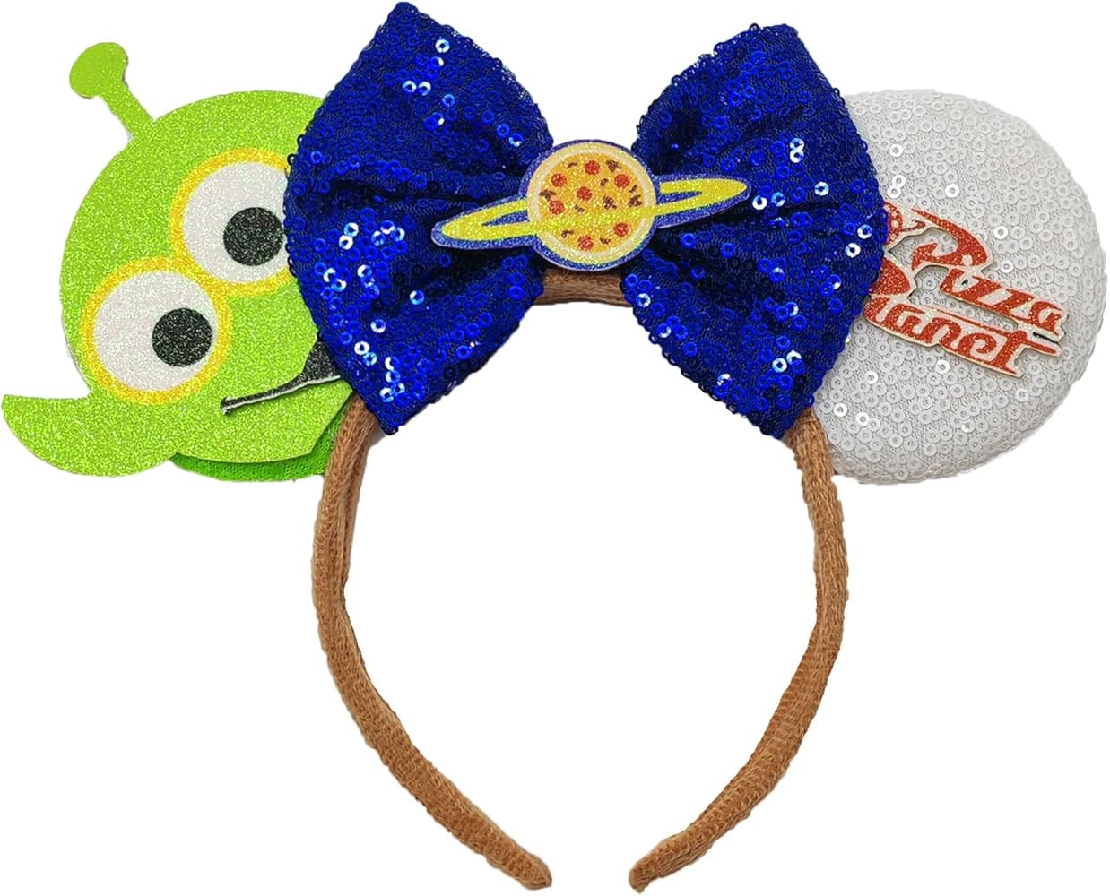 ZHENNAN Mouse Ears Headband for Adults, Glitter Bow Ears Hairbands Birthday Decorations Themed Ev... | Amazon (US)