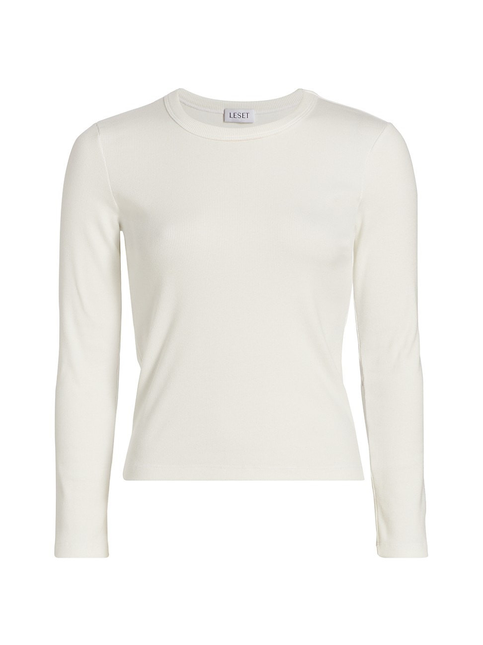 Women's Kelly Long-Sleeve Slim-Fit T-Shirt - White - Size Large | Saks Fifth Avenue