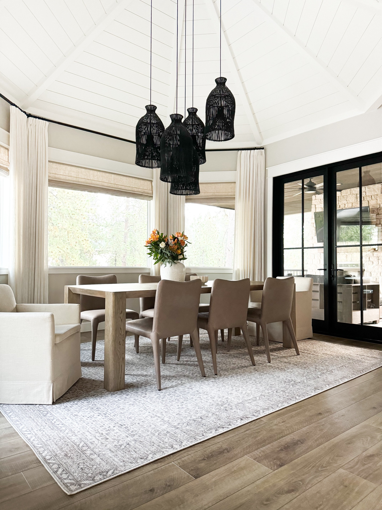 The dining room is getting quite the face lift and this area rug just made her feel so at home. This is such a gorgeous neutral rug. 
Table is from RH. 

Area rug. Spokane area rug. Our pnw home area rug. Neutral home rug. Dining room chairs. Dining room inspiration. End chairs. Dining room decor. Rug. Leather chairs  

#LTKHome #LTKSaleAlert #LTKFindsUnder100