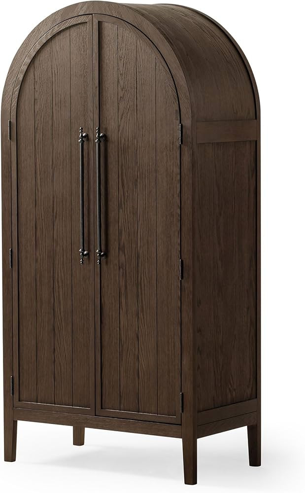 Maven Lane Selene Classical Wooden Cabinet in Antiqued Brown Finish | Amazon (US)
