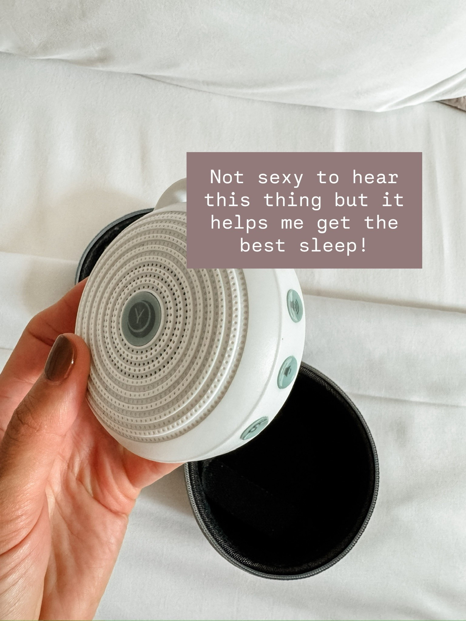 This portable sound machine is awesome when traveling! It even comes with a case!

Loverly Grey, Amazon, sound machine, travel finds