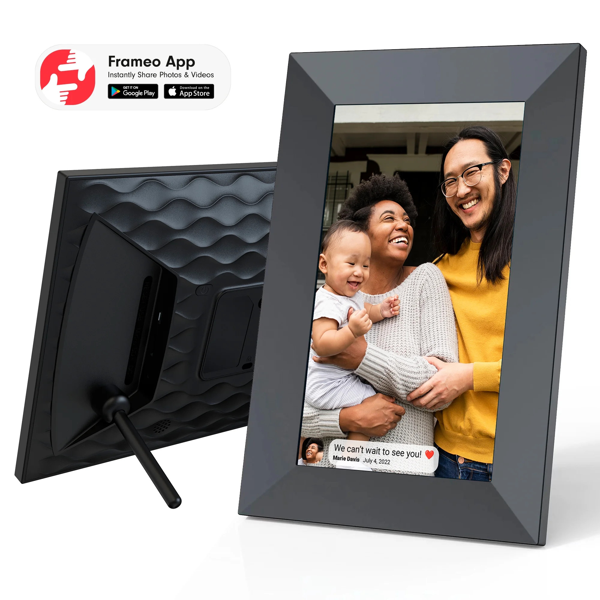 onn 10” Wi-Fi Digital Picture Frame | Send Photos & Videos Instantly via the Free Frameo App, 1... | Walmart (US)