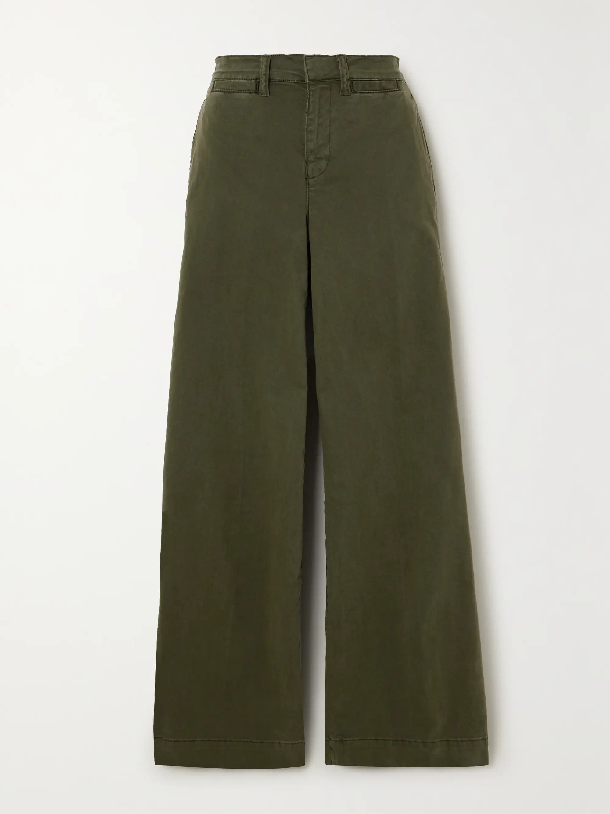 Le Tomboy stretch-cotton twill wide-leg pants | NET-A-PORTER (US)