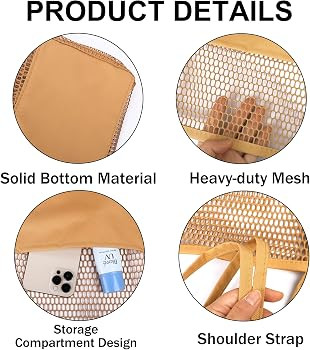 VOROLO Mesh Tote Beach Bag,Women Fairycore Hobo Bag,Shoulder Bag,Soft Summer Casual Crochet Bags | Amazon (US)