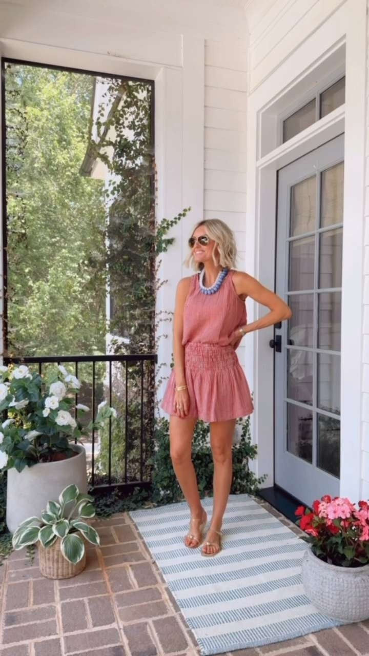This red gingham matching set is selling fast, so I wouldn't hesitate to purchase if you want it! You could also easily style these pieces separately! Wearing XS in top & S in skort!

Loverly Grey, summer outfit, matching set, gingham, July 4th outfit inspo, gap, americana 

 

#LTKSeasonal