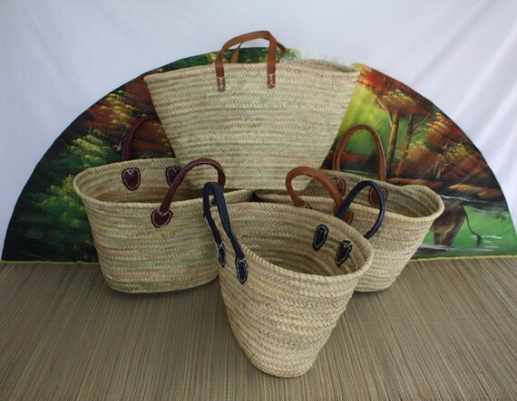 SHOPPING BASKET  Berber Moroccan Palm Straw  Market Shopping | Etsy | Etsy (CAD)