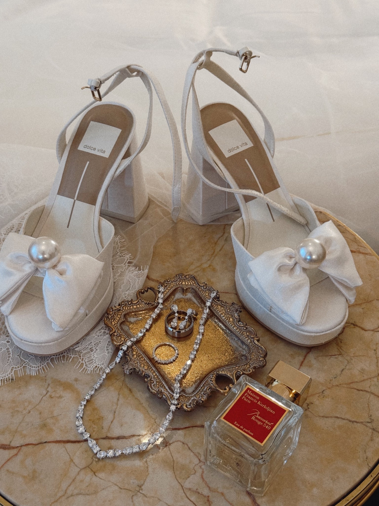 my wedding details 🤍 my bridal shoes, perfume & jewelry #bridalshoes#bridaljewelry