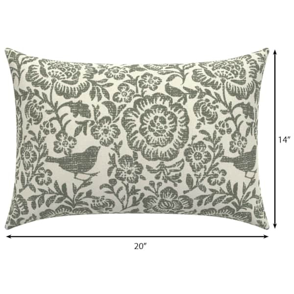 Endive Floral Lumbar Outdoor Throw Pillow, 14x20 | At Home
