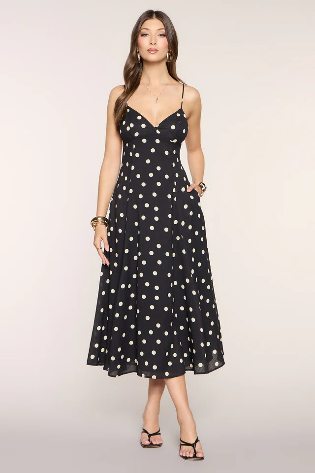Maggie Polka Dot Midi Formal Dress | Windsor Stores