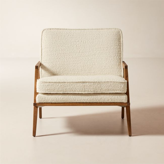 Director White Boucle Accent Chair Model 1201 Set of 2 by Paul McCobb | CB2