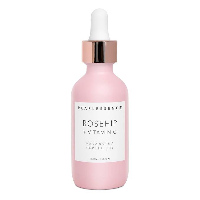 Pearlessence Rosehip Balancing Facial Oil + Rosehip Fruit Oil & Vitamin C | Daily Hydration to He... | Amazon (US)