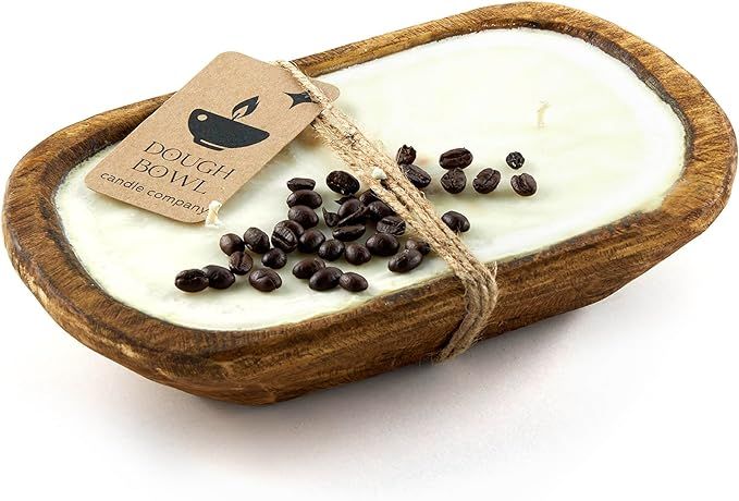 Dough Bowl Candle Company Vanilla Latte Soy Candle - 3 Wick Candle Essential Oil Wax Melts, Rusti... | Amazon (US)
