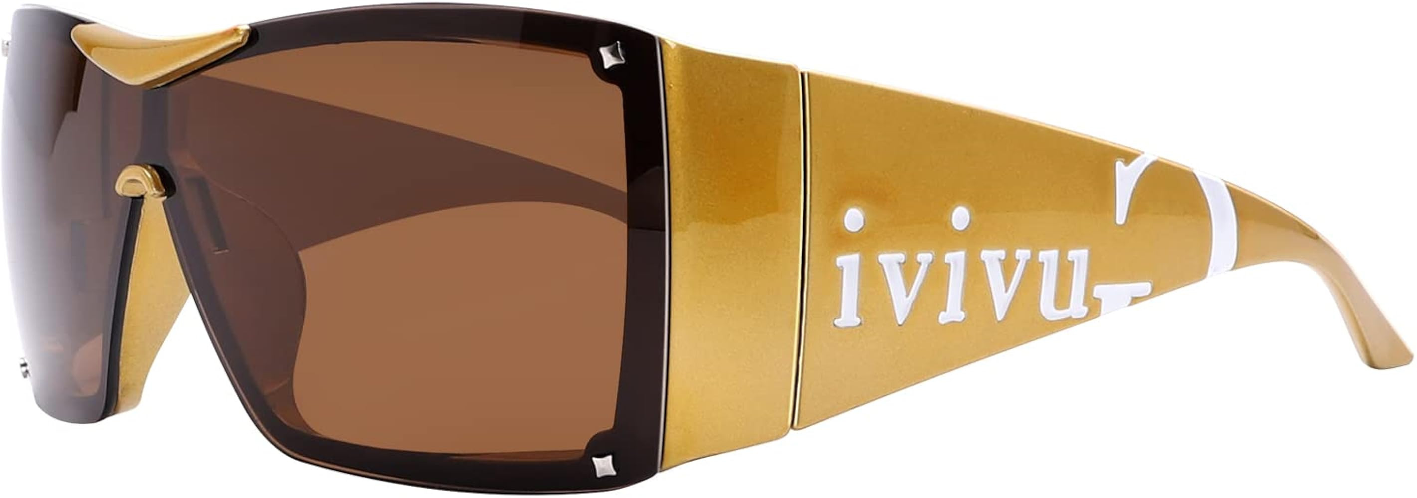 GUVIVI Vintage Y2K Wrap Around Sunglasses For Women Overshine 2 Rare Oversized Shield Sunglasses ... | Amazon (US)