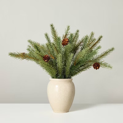16" Faux Spruce Christmas Arrangement - Hearth & Hand™ with Magnolia | Target