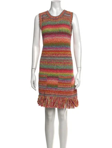 Oscar de la Renta Striped Mini Dress | The RealReal
