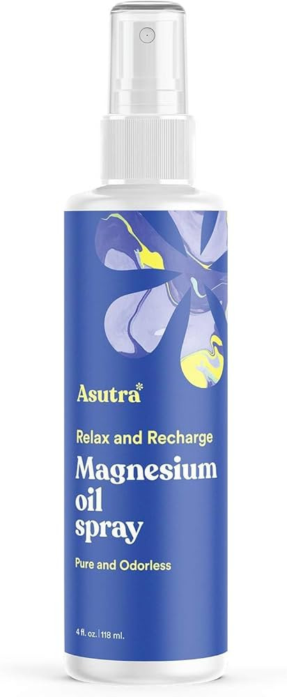 ASUTRA Magnesium Oil Spray, 4 fl oz - Magnesium Spray for Leg Cramps, Pain Relief Derived from Ze... | Amazon (US)
