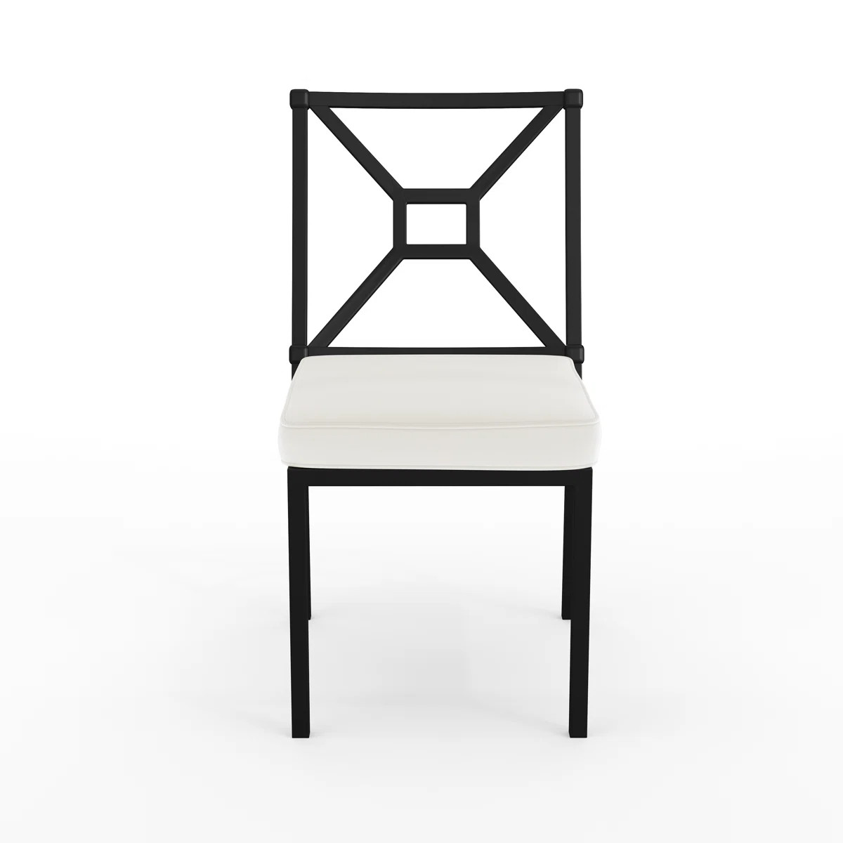 Martha Stewart Lily Pond All-Weather Steel Frame Stackable Patio Side Dining Chair With Cushion | Wayfair North America