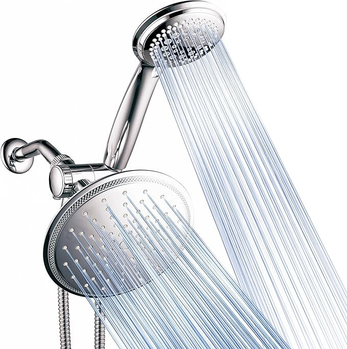 DreamSpa 3-way 8-Setting Rainfall Shower Head and Handheld Shower Combo (Chrome). Use Luxury 7-in... | Amazon (US)
