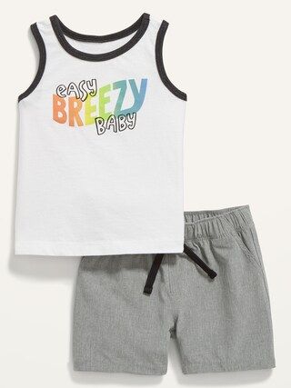 Graphic Tank Top and Woven Shorts Set for Baby | Old Navy (US)