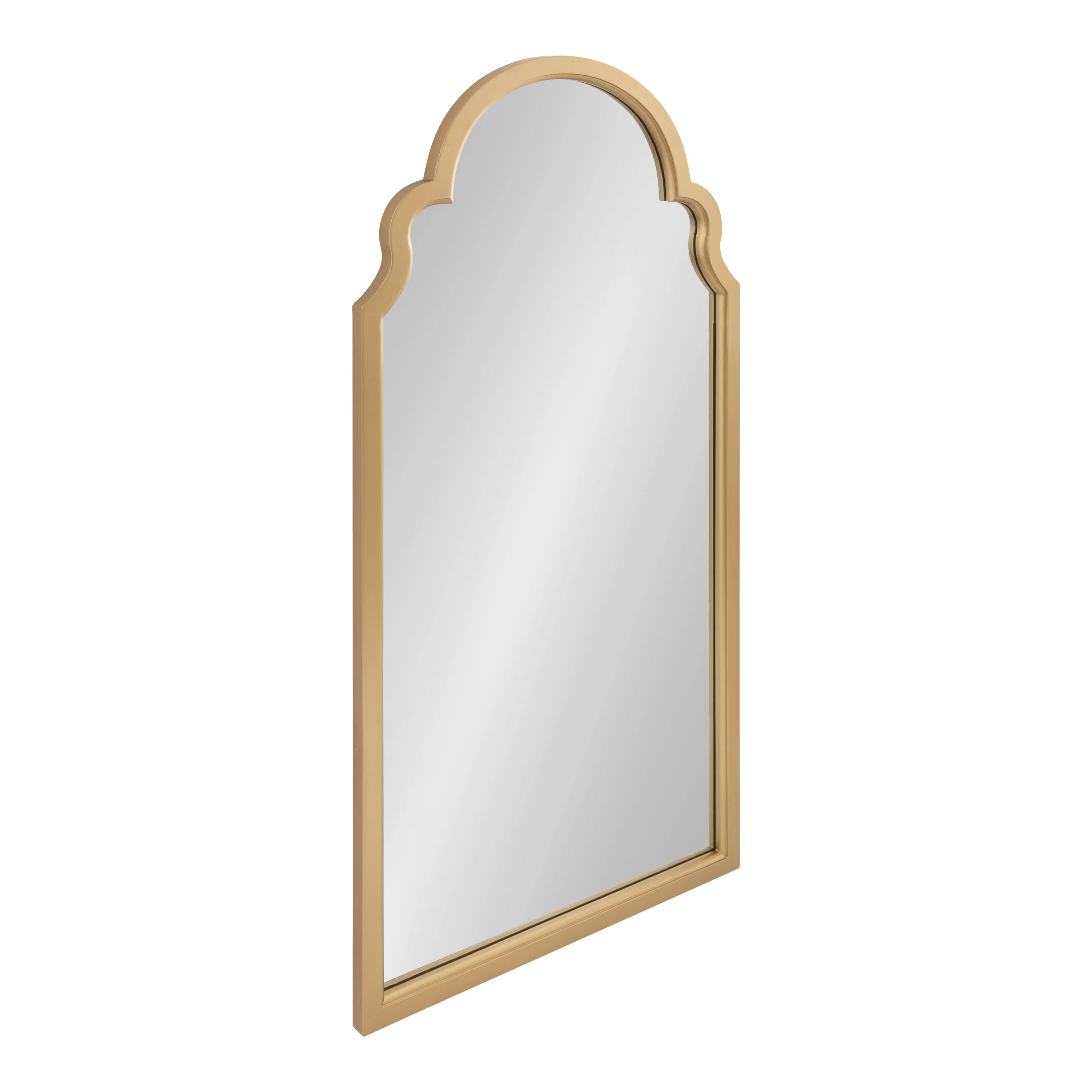 Kate and Laurel Hogan Wood Framed Arch Wall Mirror, 24 x 48, Gold, Glamorous Moroccan Mirror - Wa... | Walmart (US)