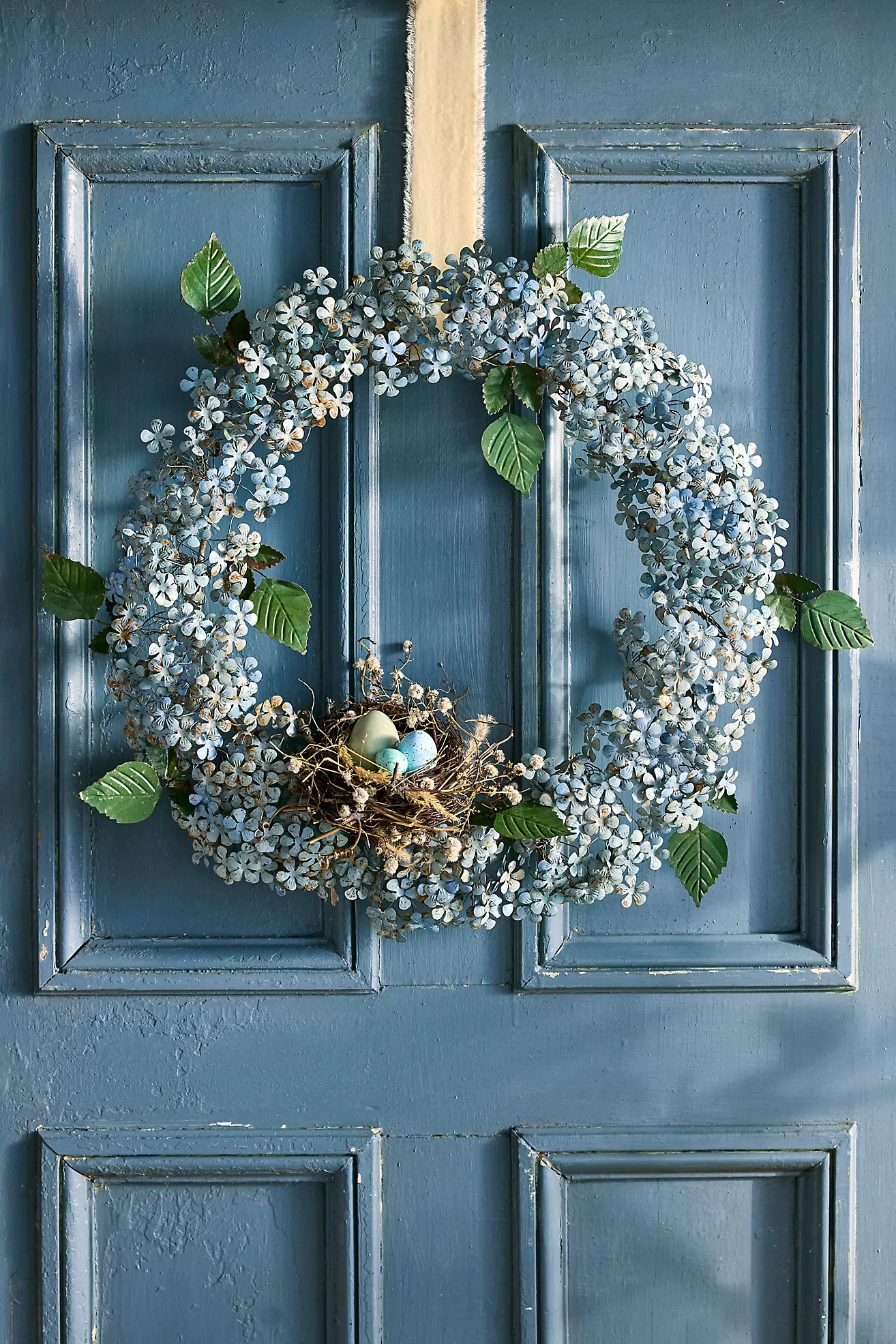 Blue Hydrangea Iron Wreath | Anthropologie (US)