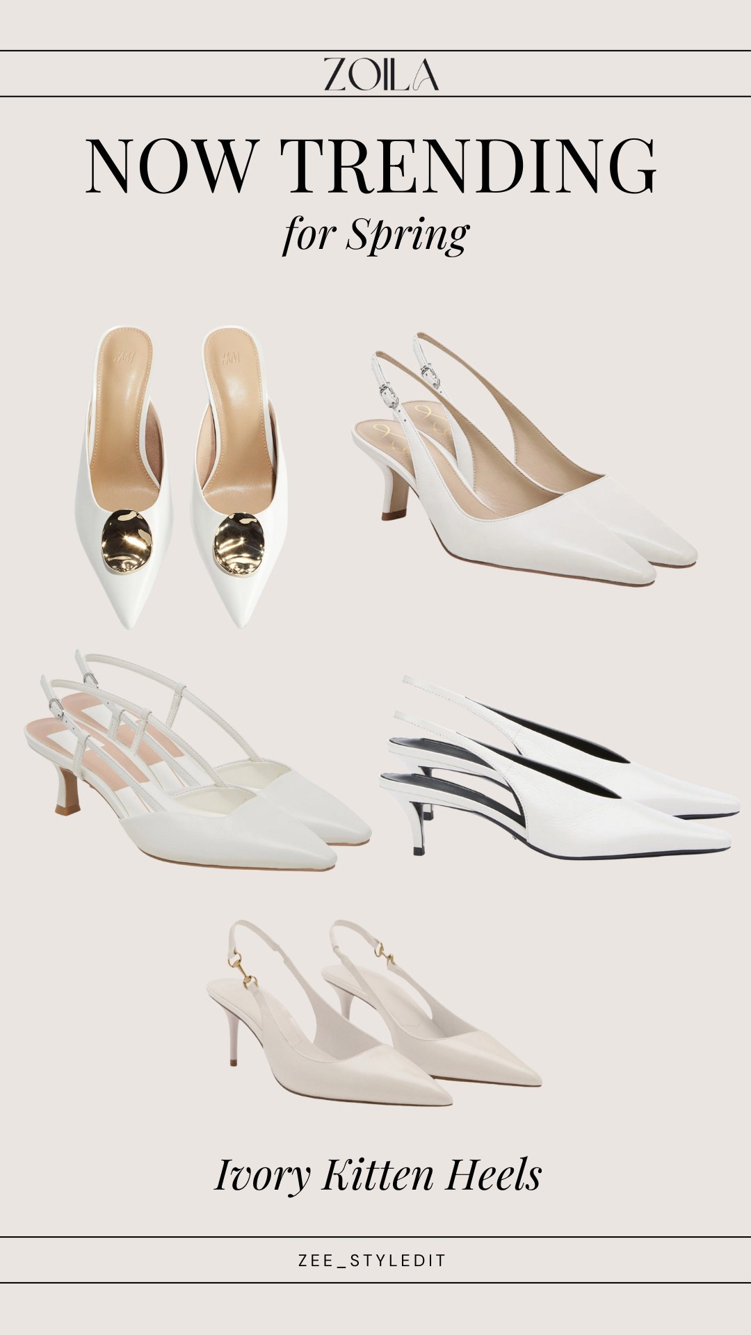 Now trending! Ivory kitten heels for spring ! 


#LTKU #LTKStyleTip #LTKSpringSale