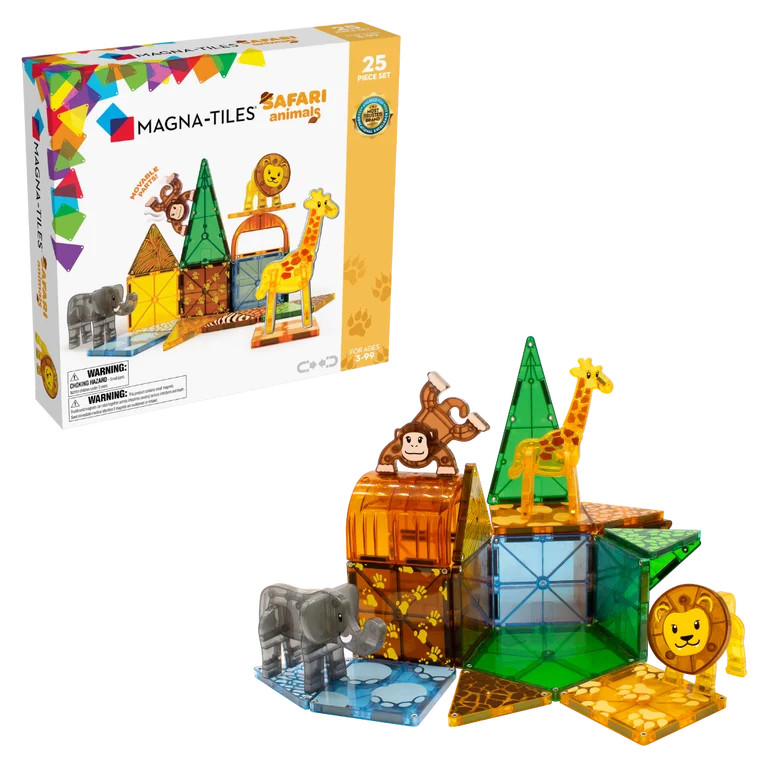 MAGNA-TILES Safari Animals 25-Piece Magnetic Construction Set, Ages 3+ | Walmart (US)