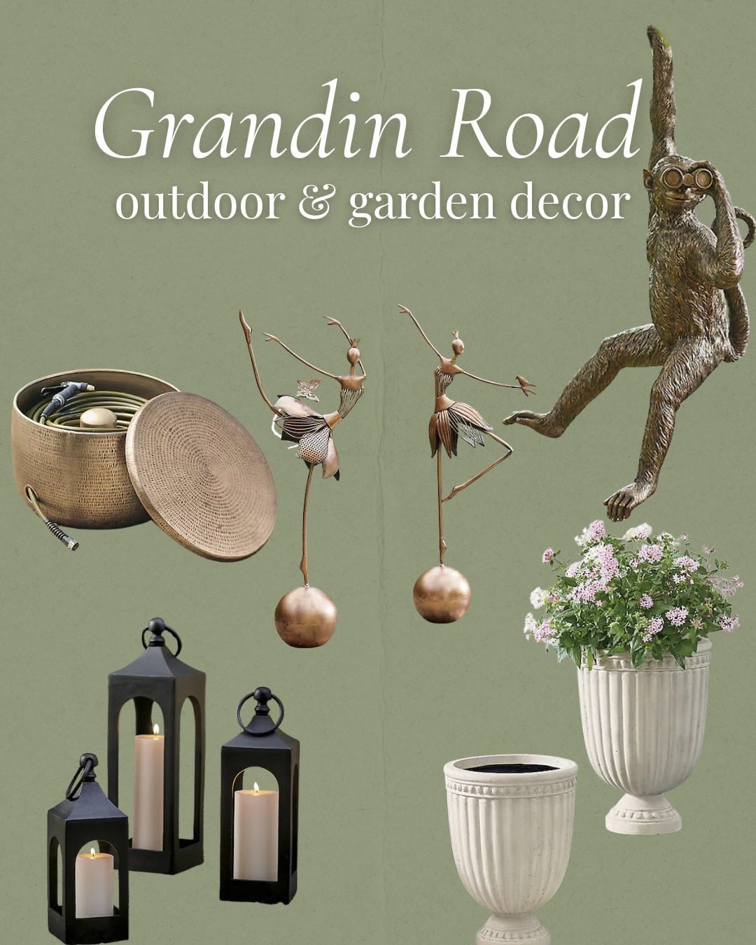 Grandin road outdoor & garden decor for spring ✨🌿 
Planters | outdoor lanterns | scallop rug | garden hose storage | garden decor | outdoor furniture | outdoor pillows | patio furniture | lamps | coffee table | home decor | interior design | garden must haves | spring cleaning | spring refresh | modern organic home | Memorial Day decor | 4th of July decor | patriotic decor | American flag | Americana decor | storage bench | swivel chair | outdoor storage | scallop bowl | throw pillows | 

#LTKHome #LTKSeasonal