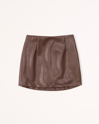 Vegan Leather Mini Skort | Abercrombie & Fitch (US)