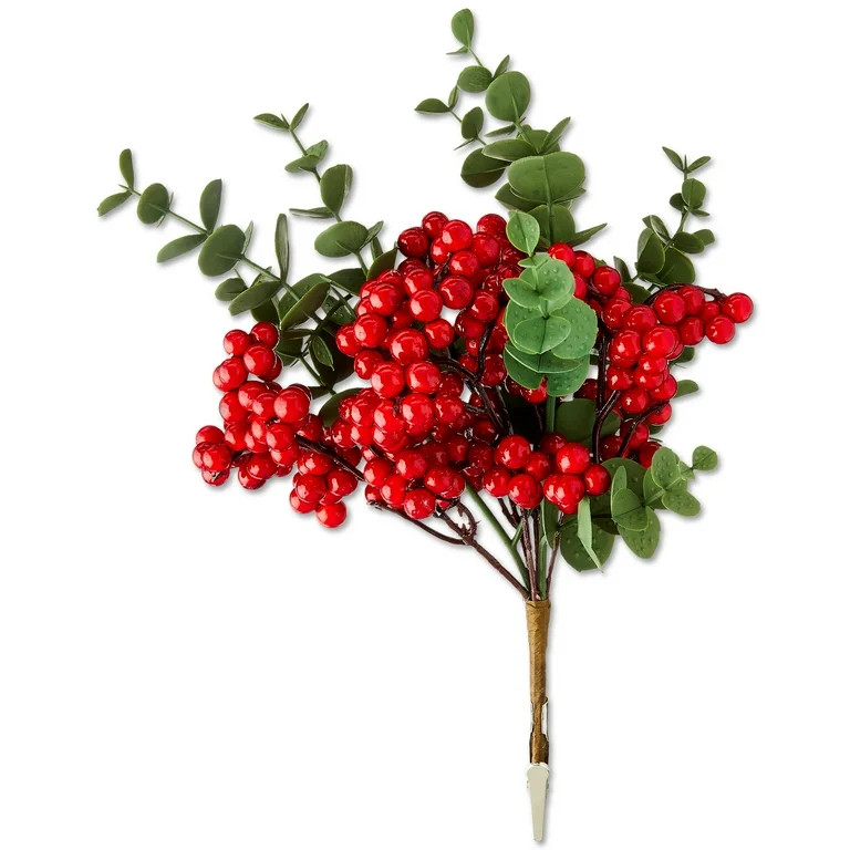 Berry Decorative Christmas Clip Ornament, Red, 7", by Holiday Time | Walmart (US)