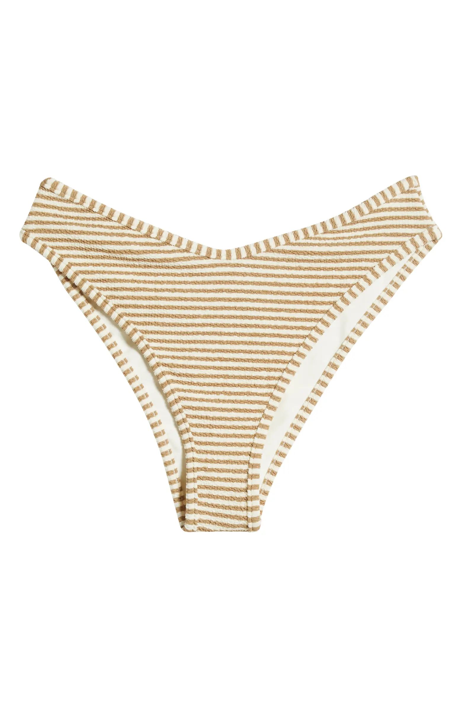 MONTCE Lulu Neutral Stripe Bikini Bottoms | Nordstrom | Nordstrom