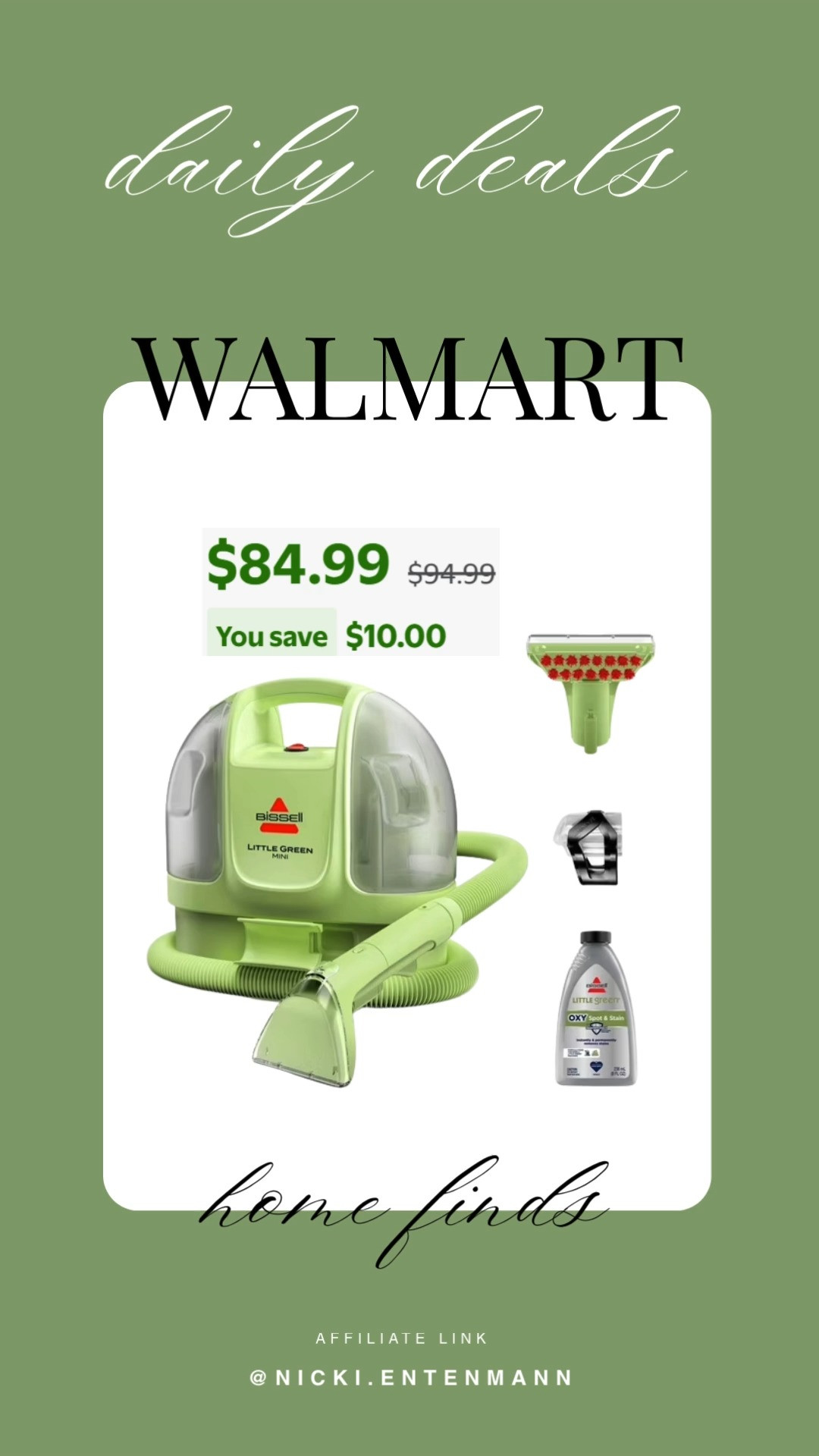 Stains vanish fast with the Little Green Mini portable deep cleaner, cordless convenience and pro-level suction that rescues upholstery carpets and car seats in minutes for spotless stress-free living today.
#bissell #littlegreen #portablecleaner #spotcleaner #upholsterycleaner #carpetcleaner #cleaningtools #petstains #homemaintenance #cleaninghacks
 

 #LTKCyberWeek #LTKHome #LTKSaleAlert