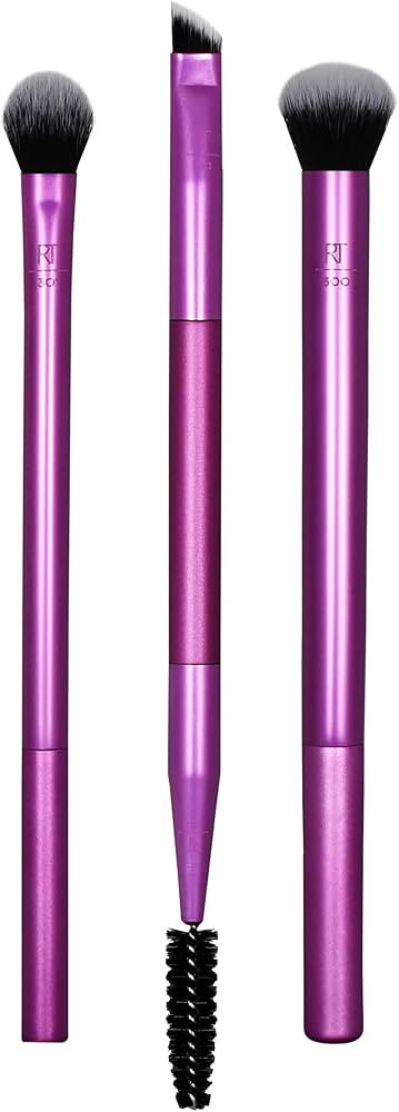 Real Techniques Eye Shade & Blend Makeup Brush Trio, For Eyeshadow & Liner, Makeup Tools for Shap... | Amazon (US)