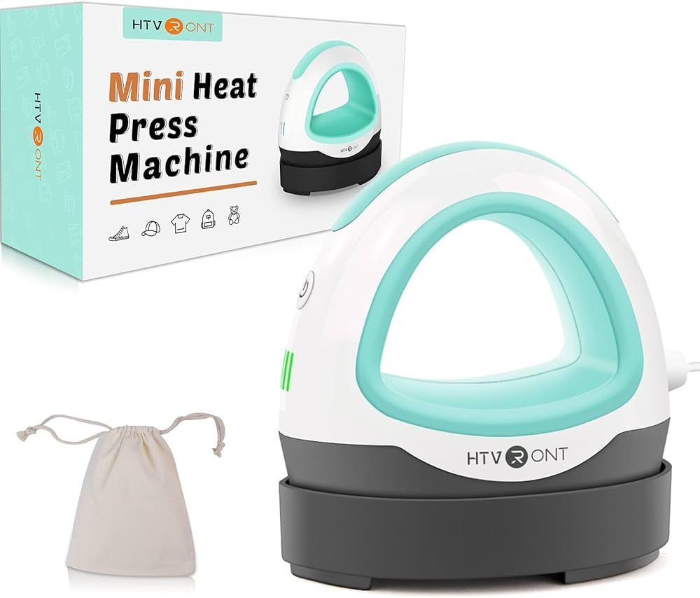 HTVRONT Heat Press Small Heat Press Machine for T Shirts, Small Heat Press Iron Press for Heating... | Amazon (US)
