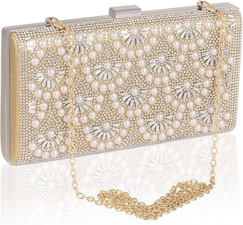 veyiina nero Fashion Party Evening Handbags Pearl Clutch Purses For Women & Girls | Amazon (CA)