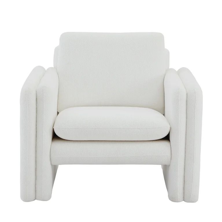 CHITA Modern Boucle Accent Chair with Double Arm & Back, White | Walmart (US)