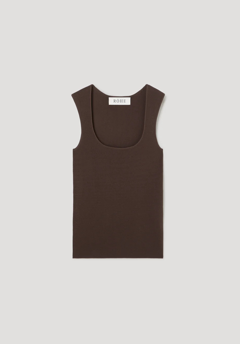 Bustier shaped knitted top | dark chocolate | Rohe