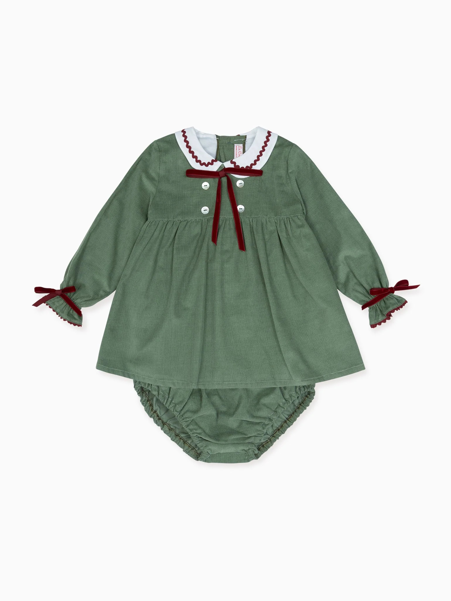 Green Granada Baby Girl Set | La Coqueta (US)
