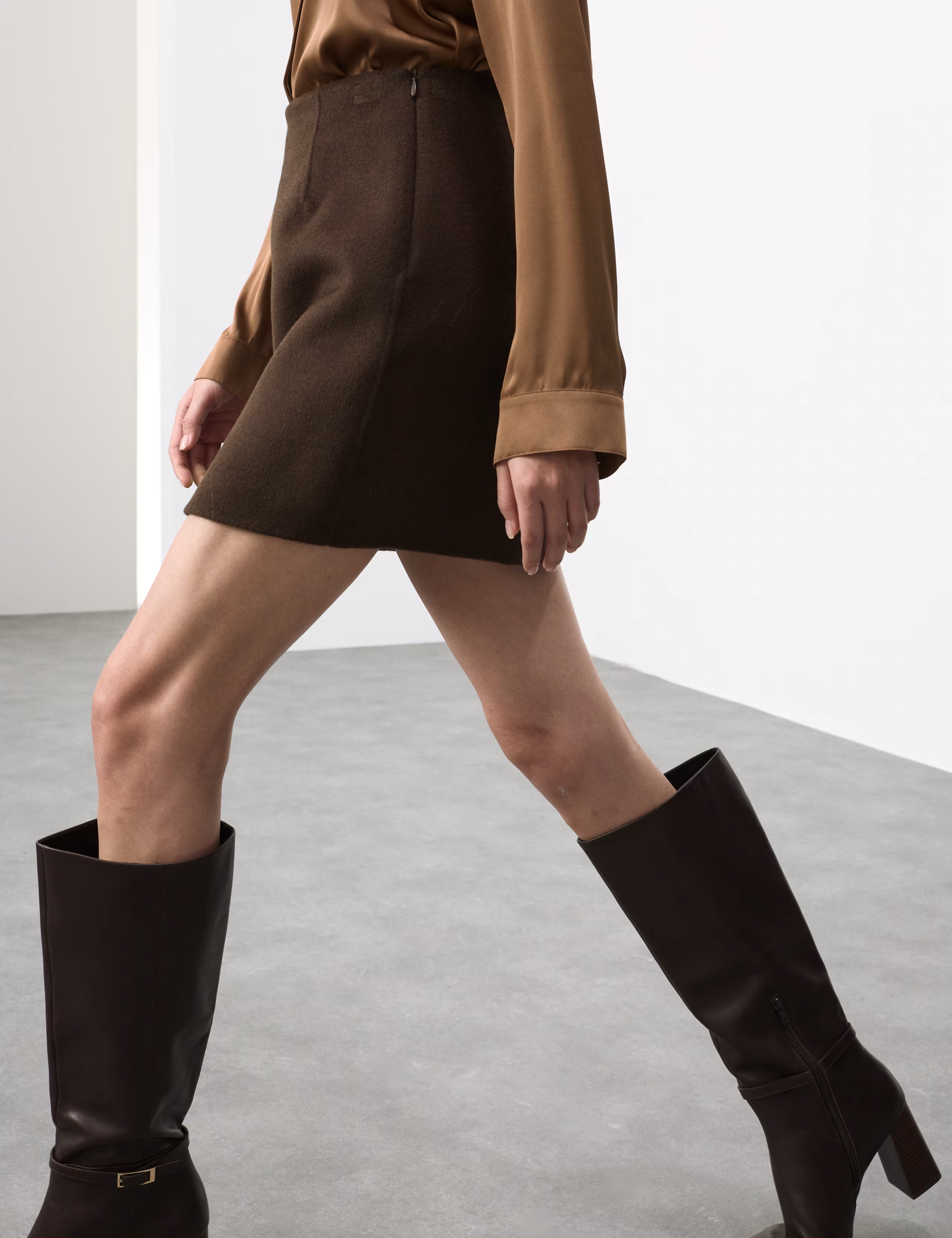 Wool Blend Mini A-Line Skirt | Marks & Spencer (UK)