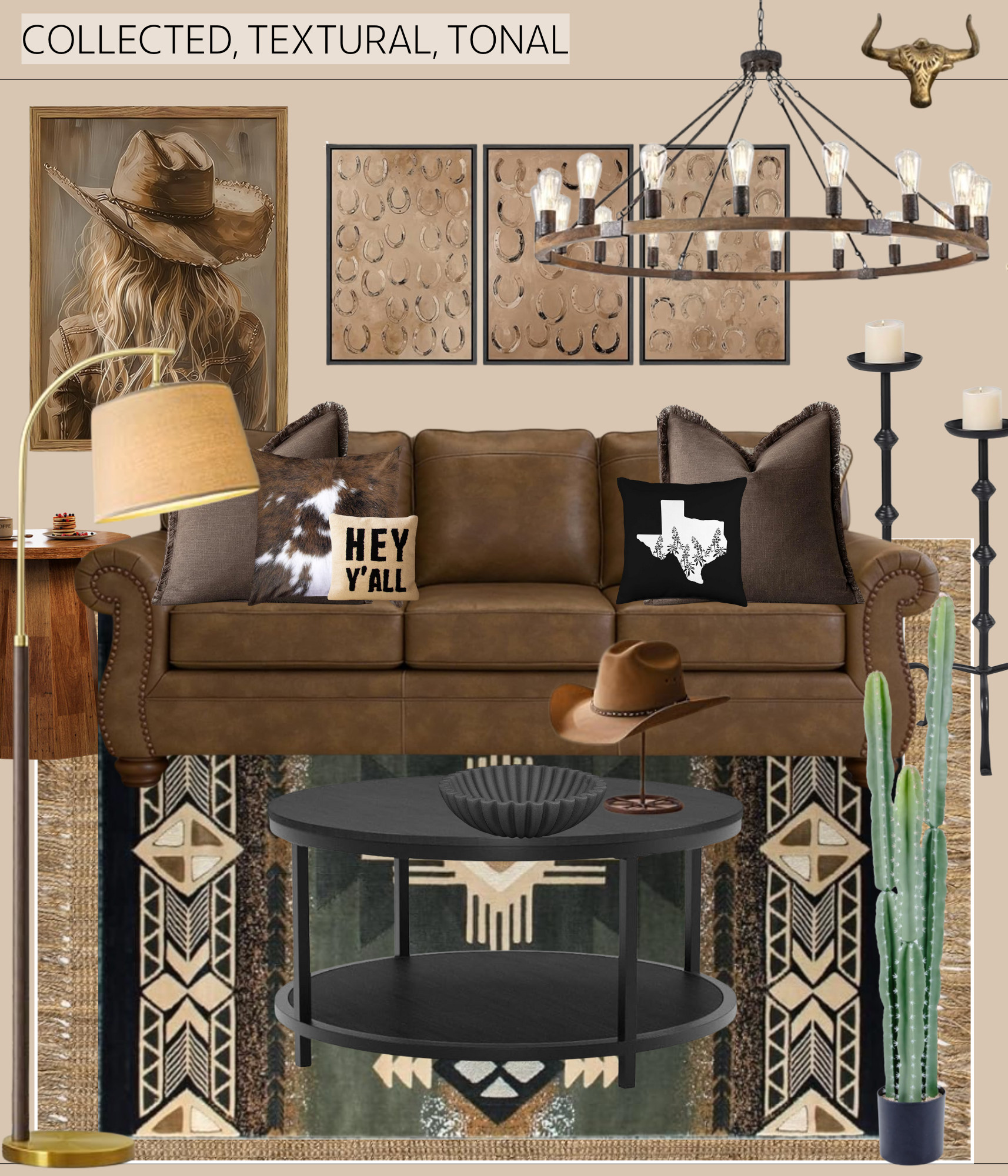 I'm from Texas, how about you? Love the tonal, warm vibe! 

 #LTKHome