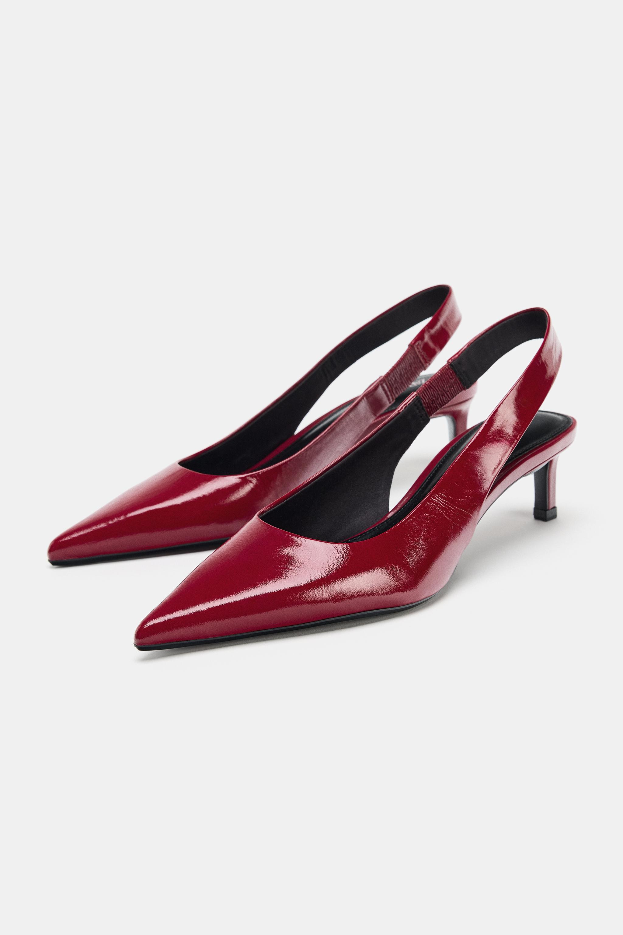 SPITZER LEDERSCHUH MIT KITTEN-HEEL | Zara DE