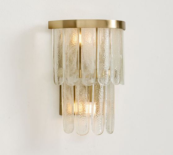 Kiara Tiered Glass Sconce (11") | Pottery Barn (US)