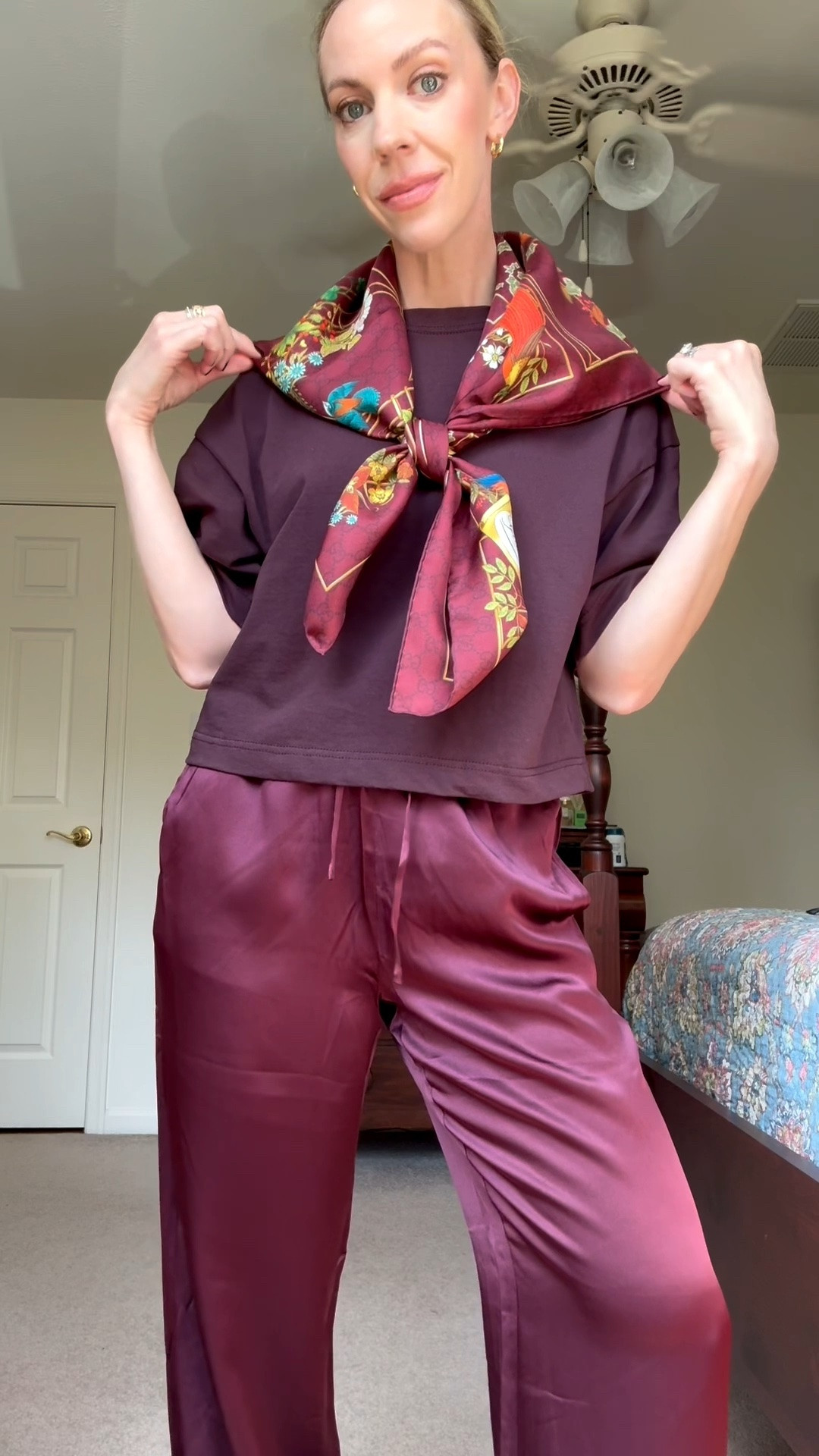 Two looks with the same burgundy tee (under $13!) You can style it for date night, workwear, or casual looks

#LTKSeasonal #LTKgrwm #LTKOver40