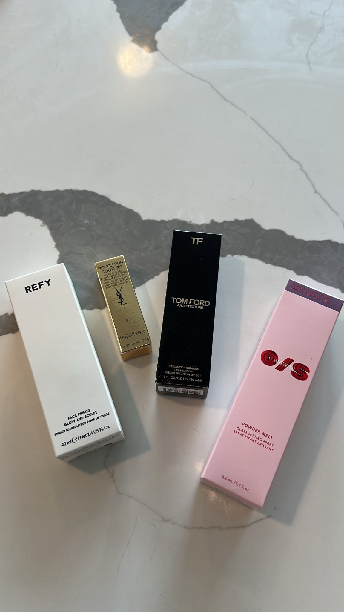 Shop my latest Sephora order! 
Refy glow primer
Tom ford foundation - 4.5 buff 
Ysl beige trench N1 lipstick 
Glass skin setting spray  


#LTKgrwm #LTKBeauty #LTKmorningroutine