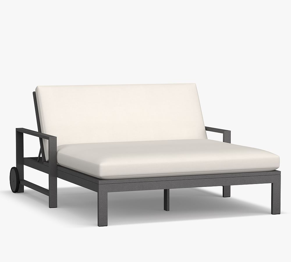 Indio Metal Double Outdoor Chaise Lounge | Pottery Barn (US)