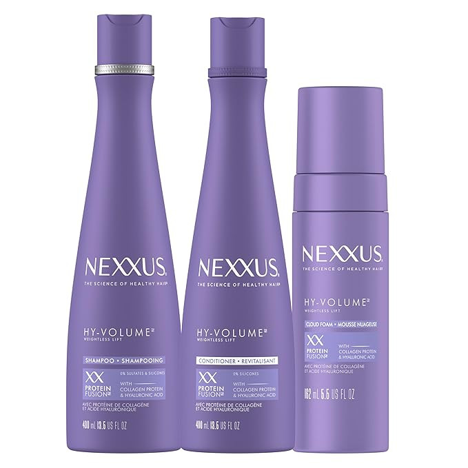 Nexxus HY-VOLUME Weightless Lift Shampoo, Conditioner & Foam 3 Pack PROTEIN FUSION with Collagen ... | Amazon (US)