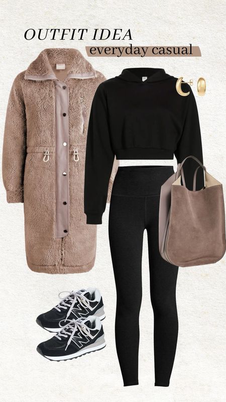Outfit idea - everyday casual ✨

Mom style; school drop off outfit; casual outfit; black leggings; long fuzzy jacket; new balance; winter style; shopbop; Christine Andrew 

#LTKstyletip #LTKSeasonal #LTKunder100