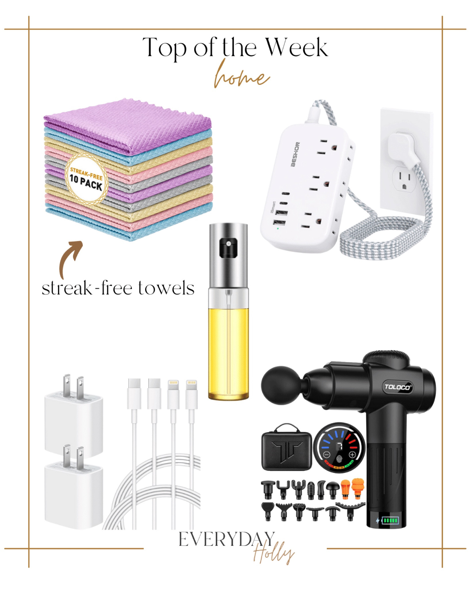 Top 5 Best Selling Home Essentials from Amazon! 

amazon  amazon home  home gadgets  home essentials  massage gun  oil sprayer  chargers  cleaning hacks 

#LTKunder50 #LTKhome