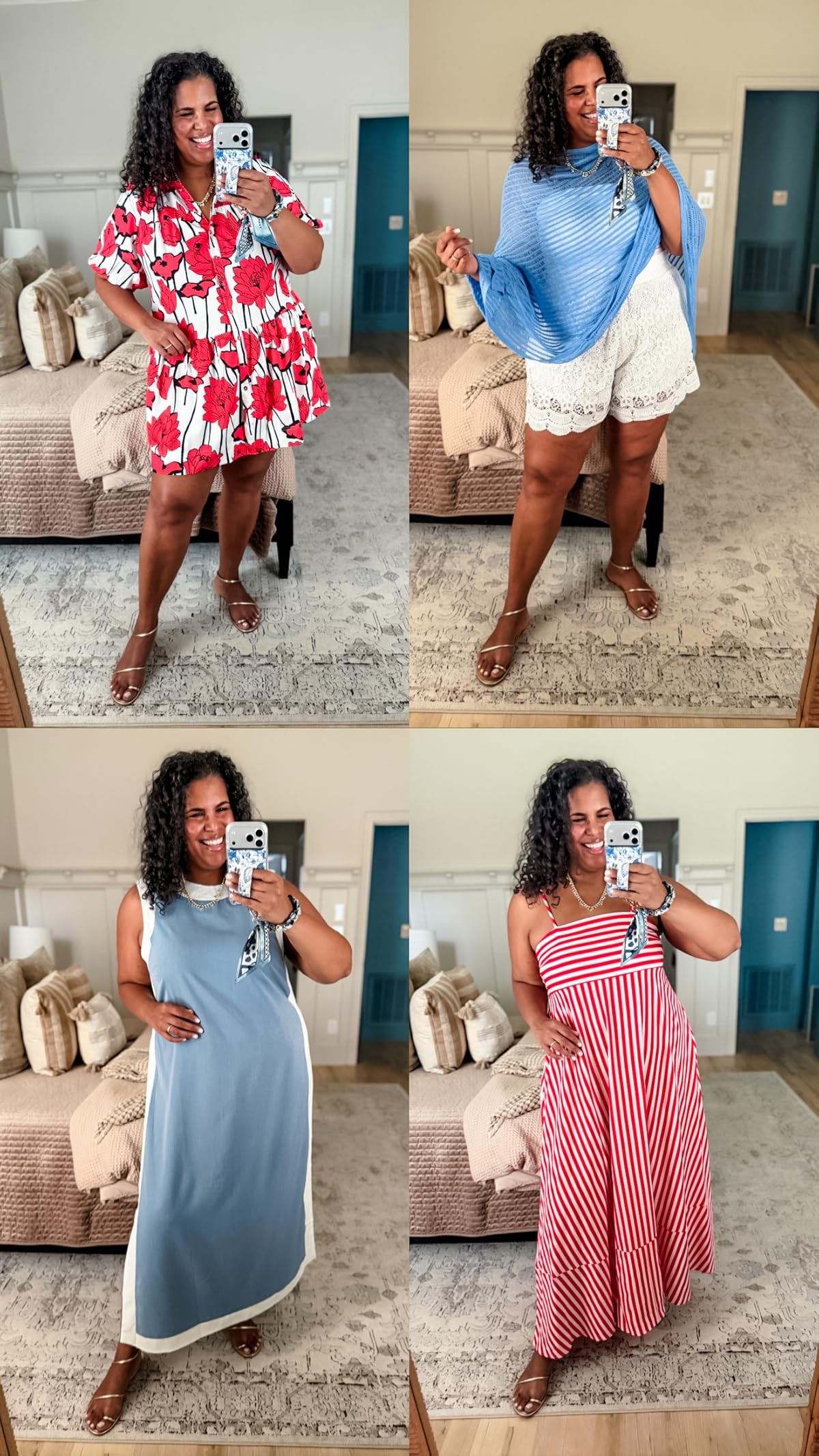 Sized up to a 3x in lace shorts, wearing size xl in white tube top and xxl in everything else #amazonfashion #plussize 

 #LTKootd #LTKPlusSize #LTKTall